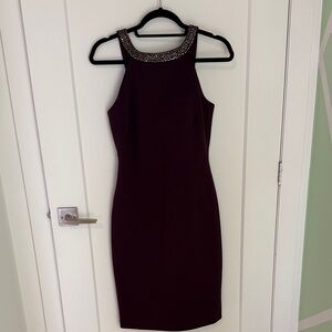 Calvin Klein  Dress with Embellished Neckline